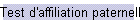 Test d'affiliation paternelle